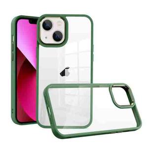 For iPhone 13 Macaron High Transparent PC Phone Case(Green)