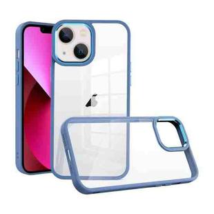 For iPhone 13 Macaron High Transparent PC Phone Case(Blue)