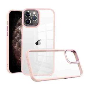 For iPhone 11 Pro Max Macaron High Transparent PC Phone Case(Pink)