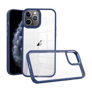 For iPhone 11 Pro Macaron High Transparent PC Phone Case(Navy Blue)