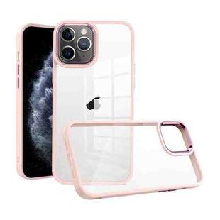 For iPhone 11 Pro Macaron High Transparent PC Phone Case(Pink)