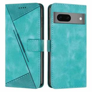 For Google Pixel 7 Dream Triangle Leather Phone Case with Lanyard(Green)