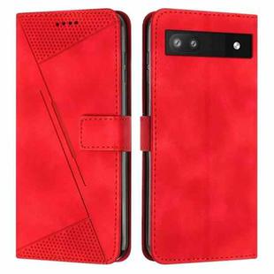 For Google Pixel 7a Dream Triangle Leather Phone Case with Lanyard(Red)