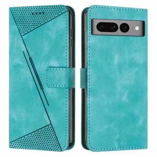 For Google Pixel 7 Pro Dream Triangle Leather Phone Case with Lanyard(Green)