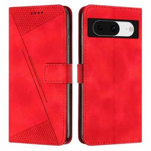 For Google Pixel 8 Dream Triangle Leather Phone Case with Lanyard(Red)