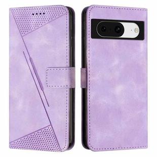 For Google Pixel 8 Dream Triangle Leather Phone Case with Lanyard(Purple)