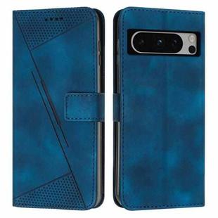 For Google Pixel 8 Pro Dream Triangle Leather Phone Case with Lanyard(Blue)
