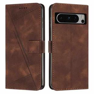For Google Pixel 8 Pro Dream Triangle Leather Phone Case with Lanyard(Brown)