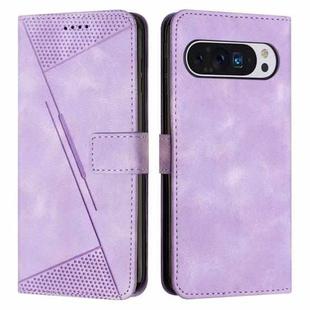 For Google Pixel 10 / 10 Pro Dream Triangle Leather Phone Case with Lanyard(Purple)