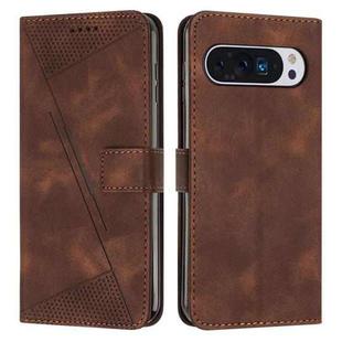For Google Pixel 10 Pro XL Dream Triangle Leather Phone Case with Lanyard(Brown)