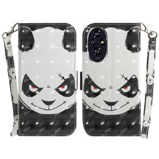 For Honor 200 3D Colored Horizontal Flip Leather Phone Case(Angry Bear)
