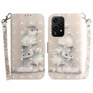 For Honor 200 Lite Global 3D Colored Horizontal Flip Leather Phone Case(Squirrels)