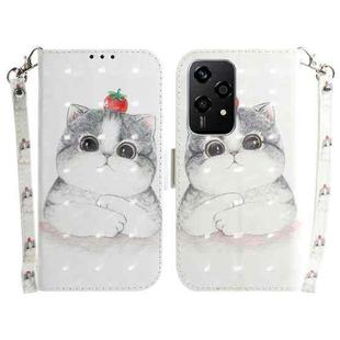 For Honor 200 Lite Global 3D Colored Horizontal Flip Leather Phone Case(Cute Cat)