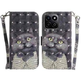 For Honor Play 60 Plus 3D Colored Horizontal Flip Leather Phone Case(Hug Cat)