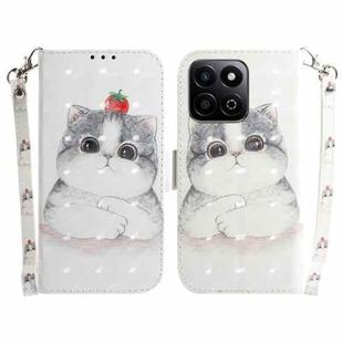 For Honor Play 60 Plus 3D Colored Horizontal Flip Leather Phone Case(Cute Cat)