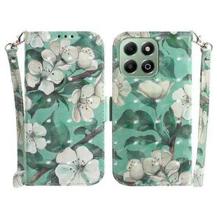 For Honor X6b 3D Colored Horizontal Flip Leather Phone Case(Watercolor Flower)