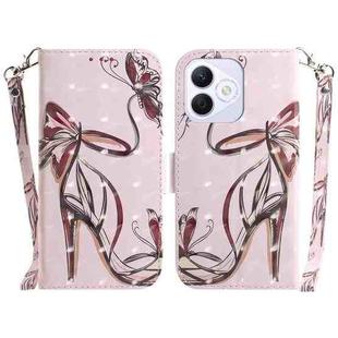 For Honor X60i 3D Colored Horizontal Flip Leather Phone Case(Butterfly High-heeled)