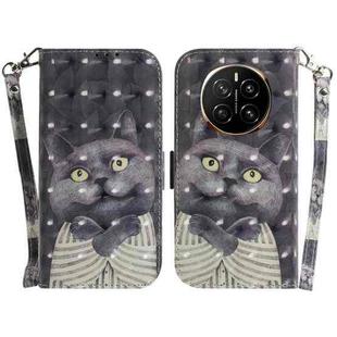 For Honor Magic7 3D Colored Horizontal Flip Leather Phone Case(Hug Cat)