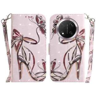 For Honor X9c 3D Colored Horizontal Flip Leather Phone Case(Butterfly High-heeled)