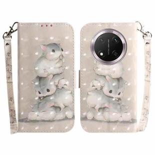 For Honor X9c 3D Colored Horizontal Flip Leather Phone Case(Squirrels)