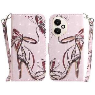For Honor 400 Global 156.5mm 3D Colored Horizontal Flip Leather Phone Case(Butterfly High-heeled)