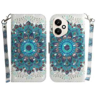 For Honor 400 Global 156.5mm 3D Colored Horizontal Flip Leather Phone Case(Peacock Wreath)
