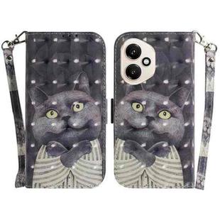 For Honor 400 Global 156.5mm 3D Colored Horizontal Flip Leather Phone Case(Hug Cat)