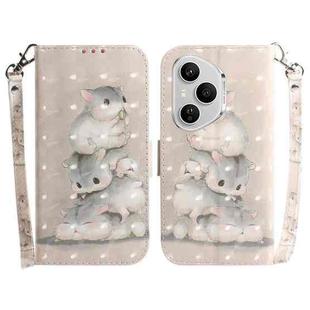 For Honor 400 Pro Global 160.8mm 3D Colored Horizontal Flip Leather Phone Case(Squirrels)