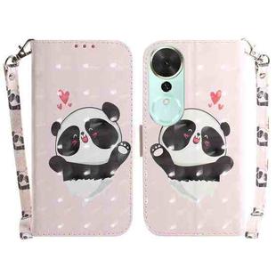 For Honor Play 70 Plus 3D Colored Horizontal Flip Leather Phone Case(Heart Panda)