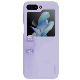 For Samsung Galaxy Z Flip5 NILLKIN Skin Feel Liquid Silicone Phone Case With Finger Strap(Purple)