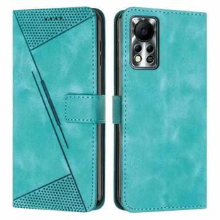 For Infinix Hot 11s NFC Dream Triangle Leather Phone Case with Lanyard(Green)