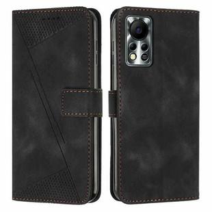 For Infinix Hot 11s NFC Dream Triangle Leather Phone Case with Lanyard(Black)