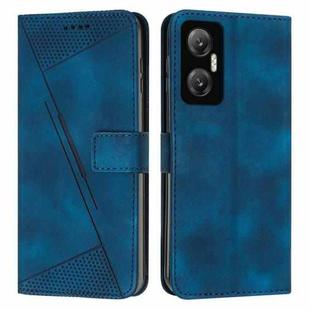 For Infinix Hot 20 5G Dream Triangle Leather Phone Case with Lanyard(Blue)