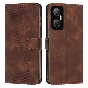 For Infinix Hot 20 5G Dream Triangle Leather Phone Case with Lanyard(Brown)