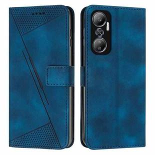 For Infinix Hot 20 4G Dream Triangle Leather Phone Case with Lanyard(Blue)