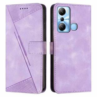 For Infinix Hot 20i Dream Triangle Leather Phone Case with Lanyard(Purple)