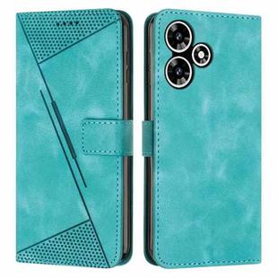For Infinix Hot 30 Dream Triangle Leather Phone Case with Lanyard(Green)