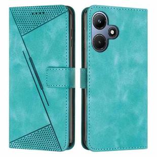 For Infinix Hot 30i Dream Triangle Leather Phone Case with Lanyard(Green)