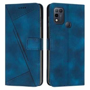 For Infinix Hot 11 Play Dream Triangle Leather Phone Case with Lanyard(Blue)