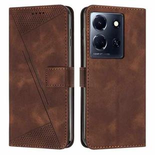 For Infinix Note 30 Dream Triangle Leather Phone Case with Lanyard(Brown)