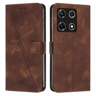 For Infinix Note 30 Pro Dream Triangle Leather Phone Case with Lanyard(Brown)