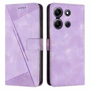 For Infinix Note 30i Dream Triangle Leather Phone Case with Lanyard(Purple)