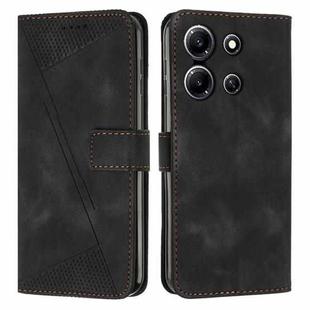 For Infinix Note 30i Dream Triangle Leather Phone Case with Lanyard(Black)