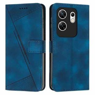 For Infinix Zero 30 4G Dream Triangle Leather Phone Case with Lanyard(Blue)