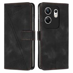 For Infinix Zero 30 4G Dream Triangle Leather Phone Case with Lanyard(Black)