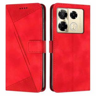 For Infinix Note 40 Pro 4G / 5G Dream Triangle Leather Phone Case with Lanyard(Red)