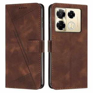 For Infinix Note 40 Pro 4G / 5G Dream Triangle Leather Phone Case with Lanyard(Brown)