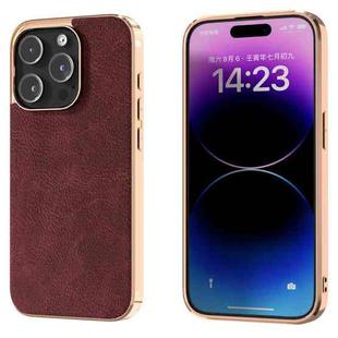 For iPhone 14 Pro Dream Litchi Texture PU Phone Case(Purple)