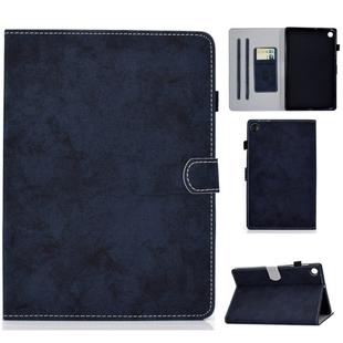 For Lenovo Tab M10 Plus TB-X606F Marble Style Cloth Texture Tablet PC Protective Leather Case with Bracket & Card Slot & Pen Slot & Anti Skid Strip & Wake-up / Sleep Function(Dark Blue)