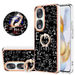 For Honor 90 5G Electroplating Dual-side IMD Phone Case with Ring Holder(Equation)